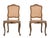Louis XV Gilt and Green Painted Cane Side Chairs, 1880, Set of 2 For Sale - Image 6 of 14