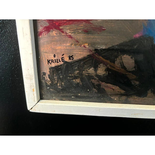 Jean Krillé, Landscape No. 87, Oil on Masonite, 1985 For Sale - Image 8 of 10