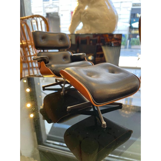 Vintage Miniature Lounge Chair and Ottoman Models by Charles and Ray Eames, 1956, Set of 2 For Sale - Image 4 of 13