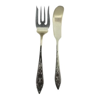 1940s Lady Clare Sterling Knife & Fork - 2 Pieces For Sale