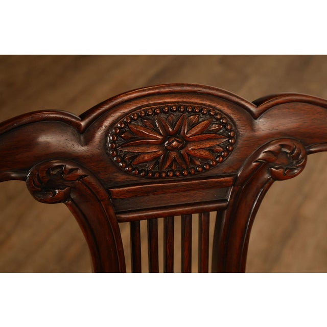 Henkel Harris Mahogany Set Of Eight Lyre Back Dining Chairs For Sale - Image 9 of 18