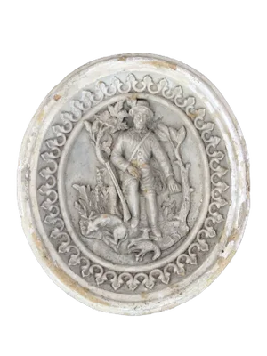 Antique Oval Decoration in Terracotta