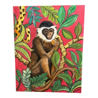 “Jungle Gaze” – Original Acrylic on Canvas by L. Anderson For Sale