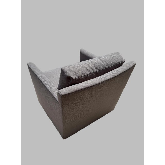 Restoration Hardware Oliver Track Arm Swivel Chairs in Graphite Luxe Depth – Set of 2 For Sale - Image 9 of 12