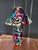 Fantastic Original Hand Painted Table Lamp by Peter Robert Keil. This unique piece depicts colorful abstract faces with...