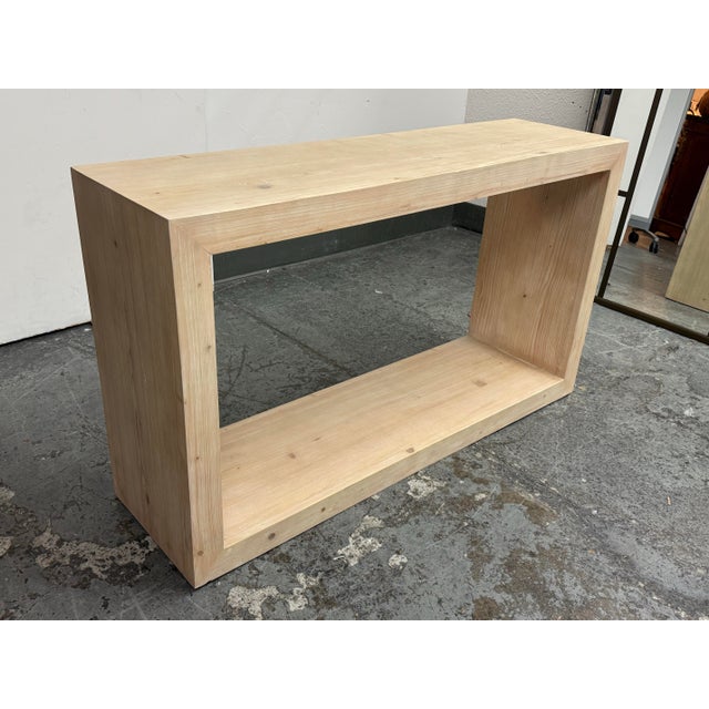 Contemporary Pottery Barn Folsom Console Table, Desert Pine For Sale - Image 3 of 12