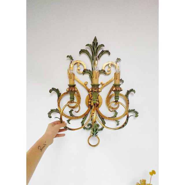 1990s Large Vintage Italian Wall Light, 1980s For Sale - Image 5 of 9