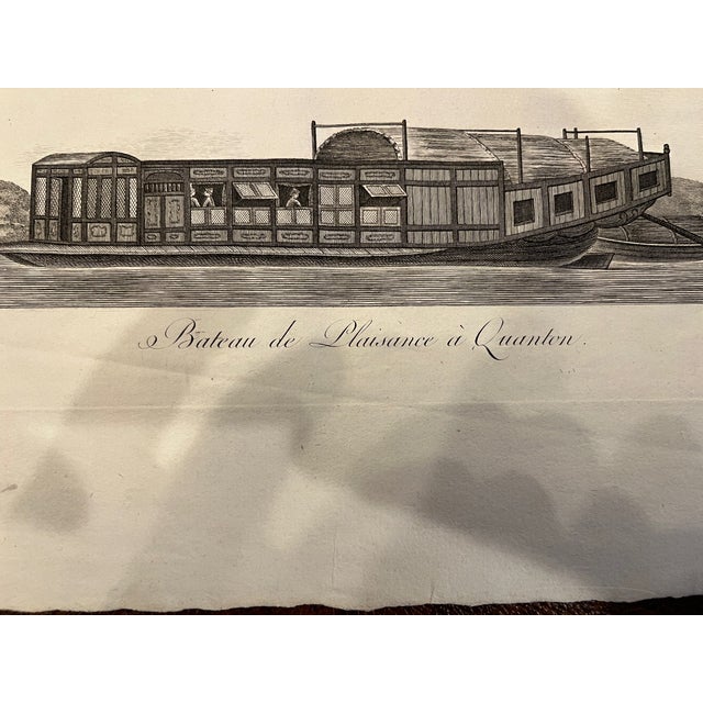 Antique 1808 De Guignes Engraving Bateau De Plaisance Canton China Boat For Sale In San Francisco - Image 6 of 8