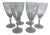 Crystal Stemware Etched - Set of 6 For Sale