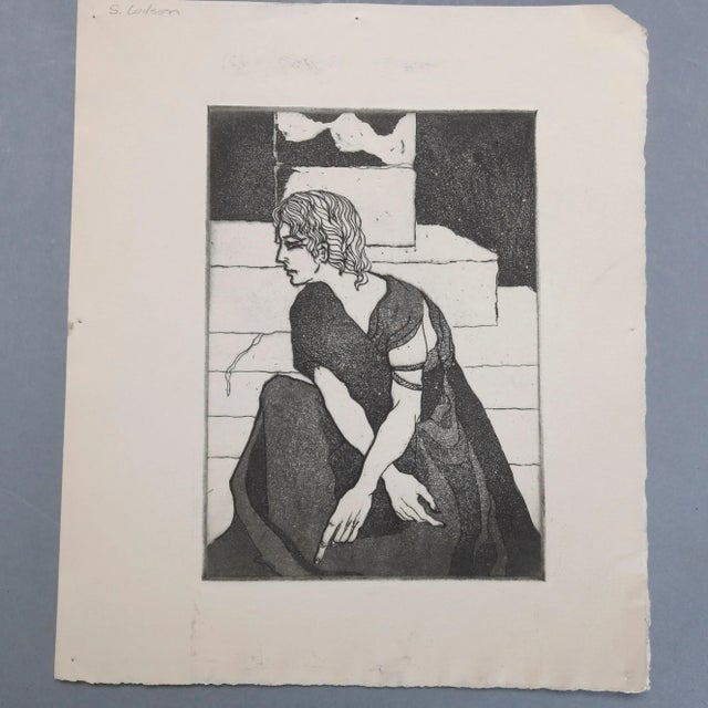 Expressionism Mid 20th Century Expressionist Figurative Lithographs by James Joseph Kearns - Set of 4 For Sale - Image 3 of 9