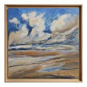 Whispers of the Wind, Seascape, Seaside, Semi Abstract, Expressionism Framed by Sophie Dumont
