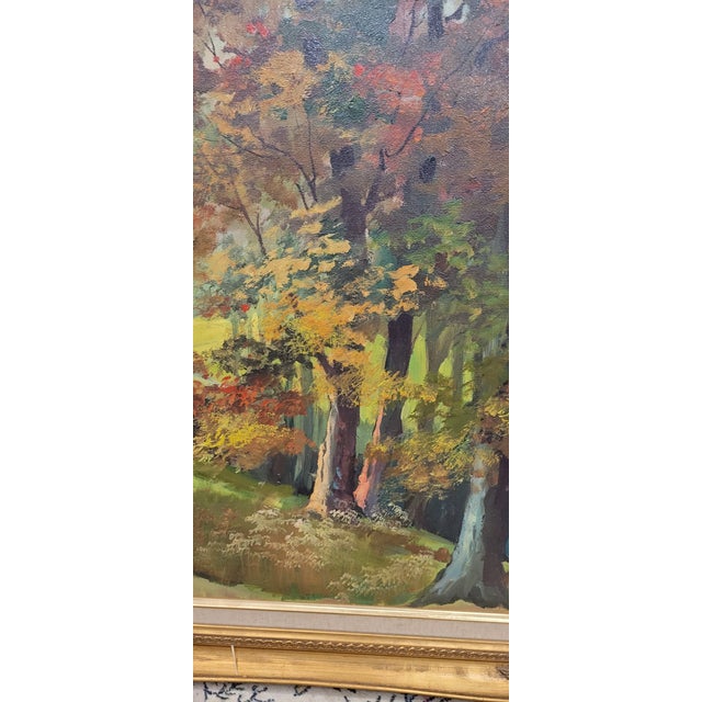 1970s Beautiful Landscape Painting on Canvas Signed For Sale - Image 9 of 10