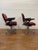 Set Vintage -Mid Century Barber Chairs Very heavy [, 25 kg a piece] Chrome metal base In height adjustable Needs new...