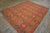 1870s Red Octagonal Geometric Antique American Ingrain Carpet 7'7" X 9'6" Flatweave Wool Rug For Sale - Image 15 of 15