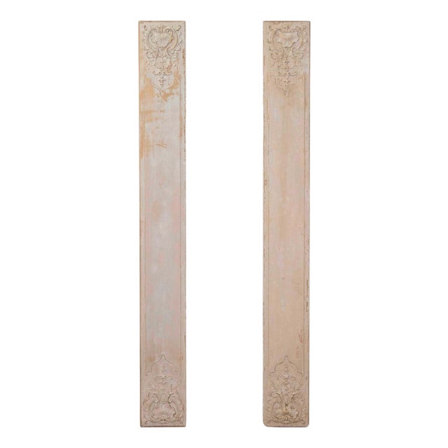 Pair of Antique French Painted Boiserie Panels For Sale