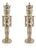 Hartwin Small Gold Metallic Decorative Nutcracker Figurines- Set of 2 For Sale