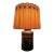 Vintage Chinoiserie Toleware Tea Canister Lamp With Pleated Shade For Sale