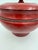 Chinoiserie Antique Chinese Red Lacquered Round Wood Box Rice Bucket With Lid For Sale - Image 3 of 11