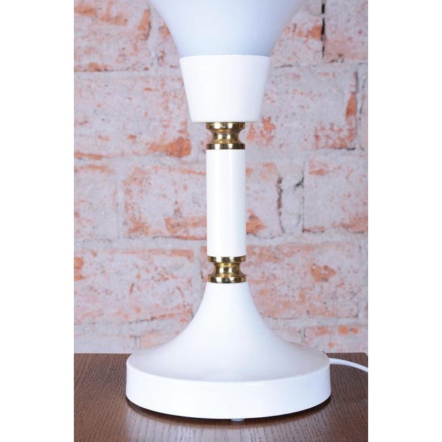 Mid-Century Table Lamp in Brass, Steel and Glass, Czech, 1960s For Sale - Image 6 of 11