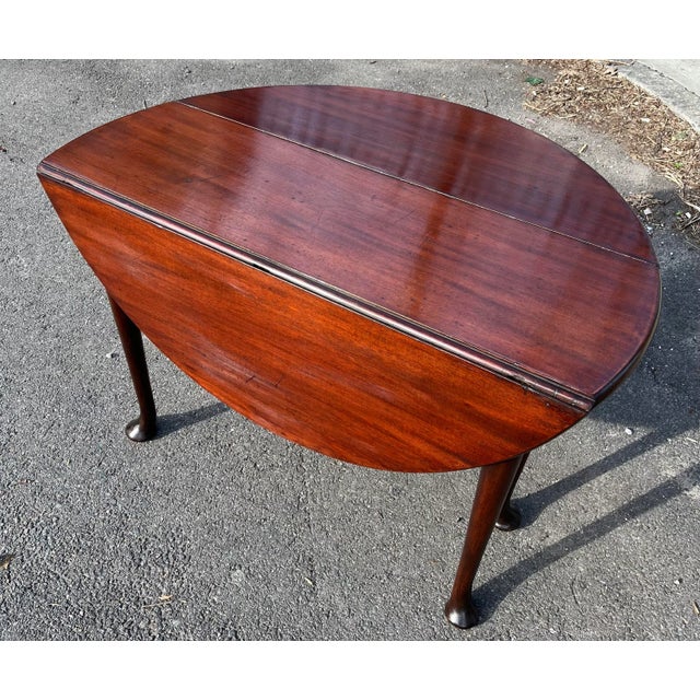 Brown Antique Georgian Mahogany Gate-Leg Table For Sale - Image 8 of 10