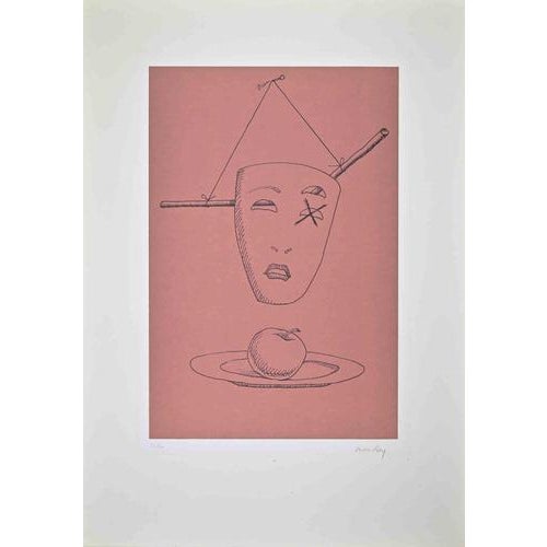 Modern Man Ray, The Six Visible Masks, 1970s, Lithograph For Sale - Image 3 of 3
