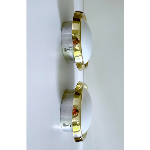 Vintage Brass and Glass Sconce from Limburg For Sale - Image 10 of 11