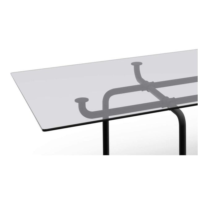 Edison Dining Table by Vico Magistretti for Cassina in Glass & Steel For Sale - Image 9 of 14