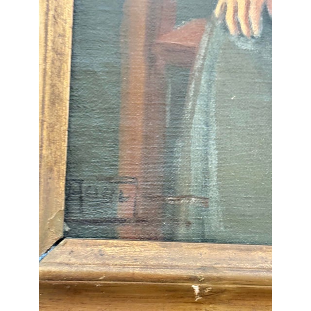 19th Century Monks Oil on Canvas Painting For Sale - Image 11 of 13