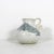 Contemporary Vintage Signed Studio Pottery Vase Small White Blue Organic Form Handle For Sale - Image 3 of 7
