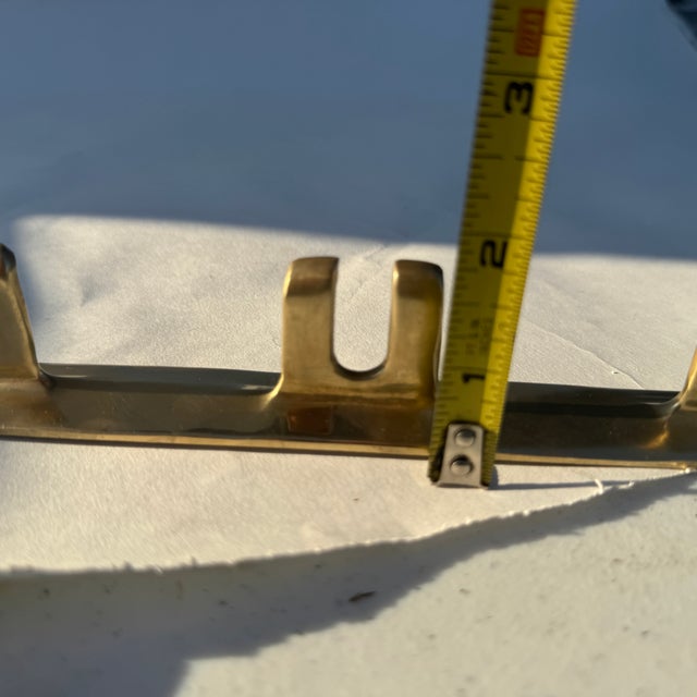 Metal Solid Brass Fireplace Tool Holder For Sale - Image 7 of 7