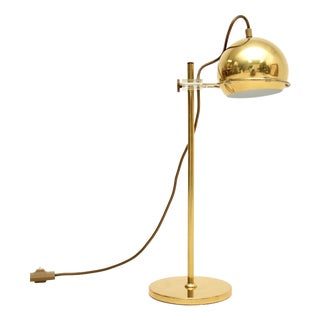 Vintage French Brass Desk Lamp, 1970s For Sale