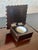 Antique Rosewood Desk Stand Inkwell Set Silver Mounted Writing Stand For Sale - Image 9 of 12