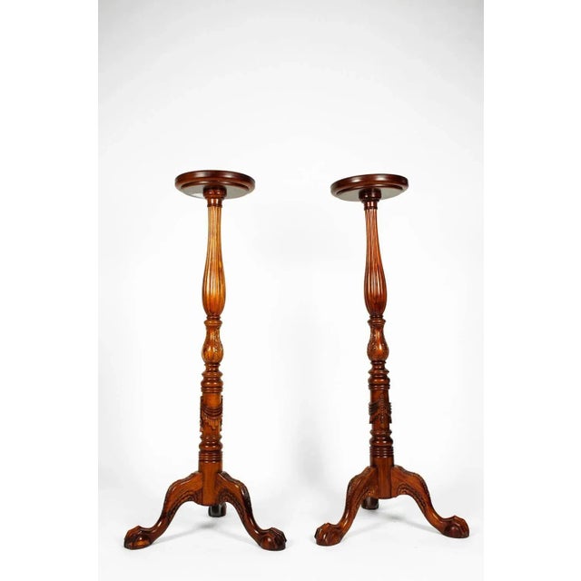 Mid-Century Modern Dark Mahogany Wood Plant Stand / Fern - a Pair For Sale - Image 3 of 7