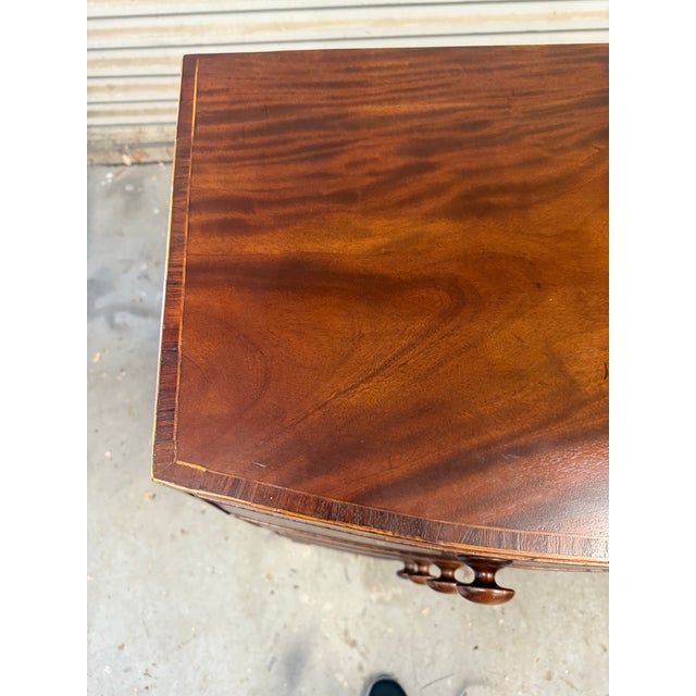 Wood Antique Two Over Three Drawers - Bowfront Chest of Drawers From England For Sale - Image 7 of 18