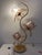 1970s Mid Century Modern Hollywood Regency Pink Lotus Flower Tall Table Lamp 36” For Sale - Image 4 of 12