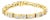 14K Yellow Gold 7.0 Cttw Baguette Cut Diamond Alternating Box and Wave Link Bracelet (G-H Color, VS1-VS2 Clarity) - 7" Inches For Sale
