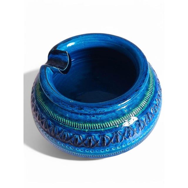 Ceramic Large Ashtray by Aldo Londi - Rimini Blu for Bitossi, Italy, 1960s For Sale - Image 7 of 16