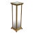 Vintage Metal + Mirrored Column Pedestal For Sale