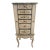 Hand-Painted Floral Jewelry Armoire Cabinet With Mirror & Storage For Sale