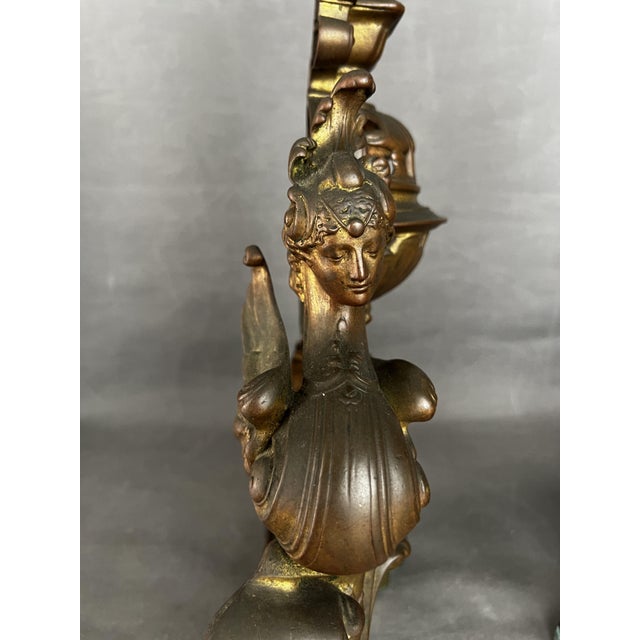 Antique French Andirons, 1860, Set of 2 For Sale - Image 6 of 13