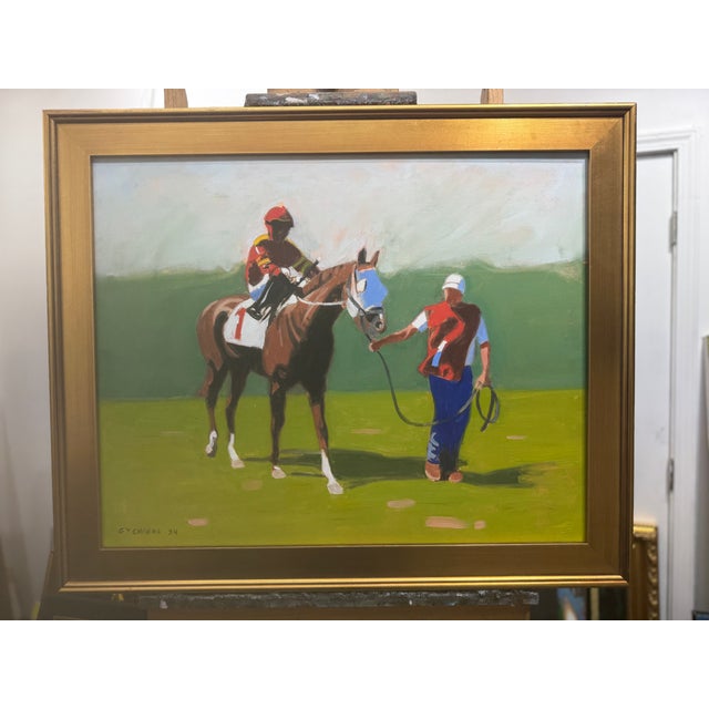 Painted in the early 2020"s, sometime preceding the close of the storied Arlington Racetrack, George pays homage to the...