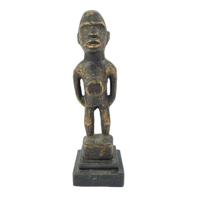Early 20th Century Bakongo Nkisi Fetish Figure on Custom Base For Sale