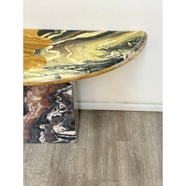 Stone Green Marble Console Table For Sale - Image 7 of 9