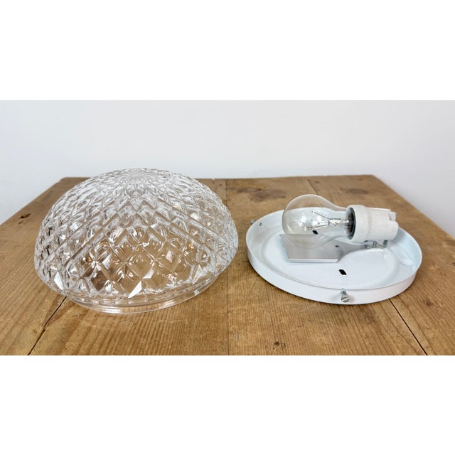 Vintage Glass Wall Light, 1970s For Sale - Image 9 of 17