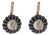 Late 19th Century Pair of Victorian Diamond 14k Rose Gold and Silver Drop Earrings For Sale