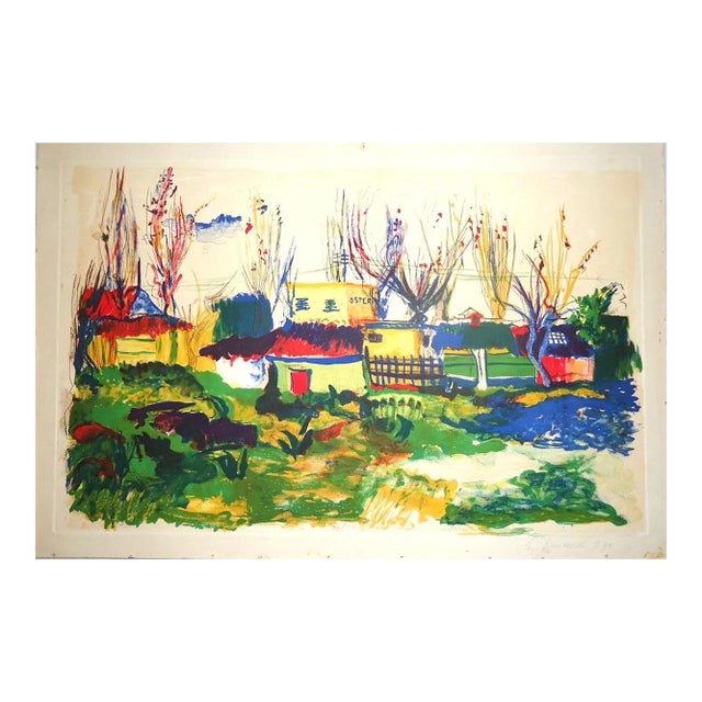 Landscape - Original Watercolor by Giovanni Omiccioli - 1970 1970 For Sale