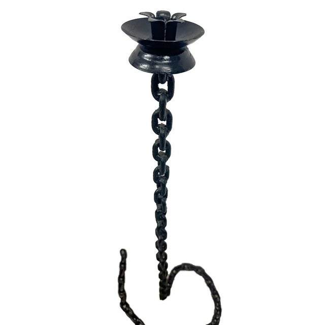 Black Vintage Wrought Iron Candleholder, 1960s For Sale - Image 8 of 12