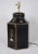 Late 20th Century Tea Caddy Lamp With Black Background and Gold-White Decorations For Sale - Image 4 of 8