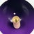 Vintage Tulip Table Lamp with Purple Interior Shade, 1990s For Sale - Image 11 of 13