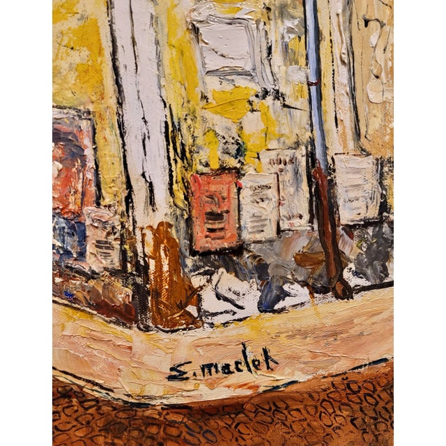 Elise Maclet -1930s Parisian Street Scene With Figures -Oil Painting ...